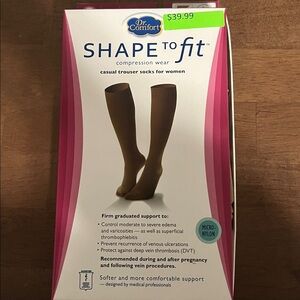 Dr. Comfort shape to fit compression wear casual trouser socks women 20-30 mmHg